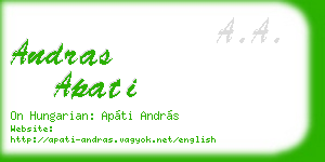 andras apati business card